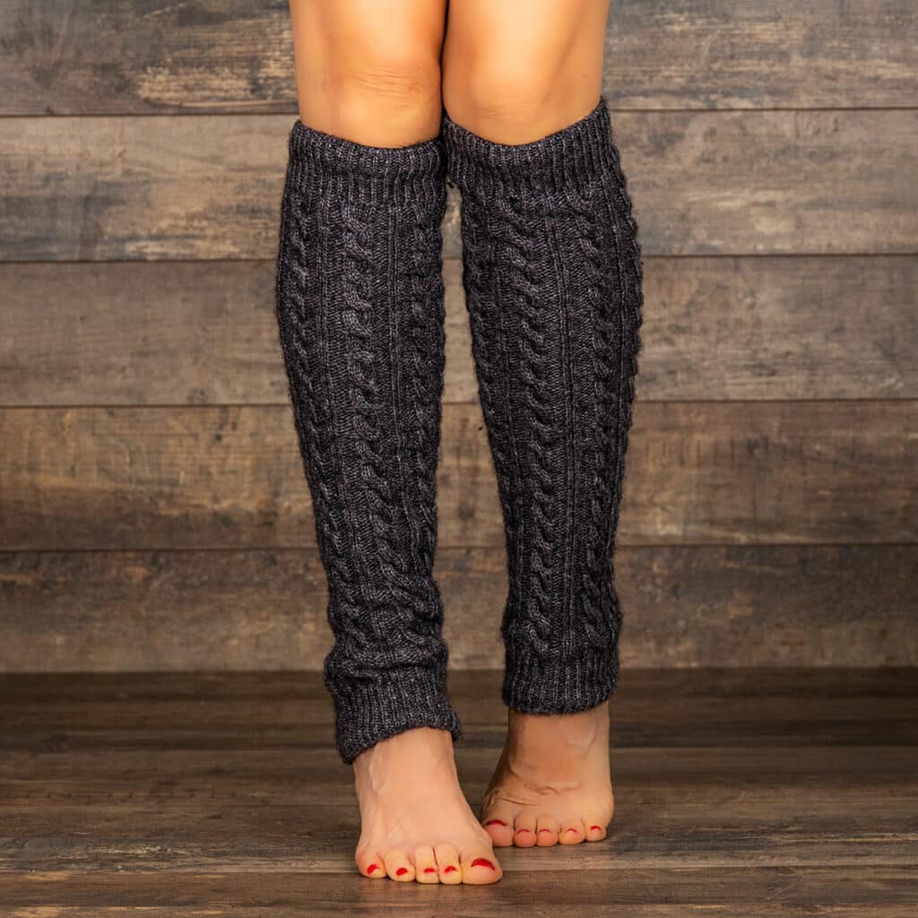 Wool Leg Warmers - Ellegantnaya Dark Grey