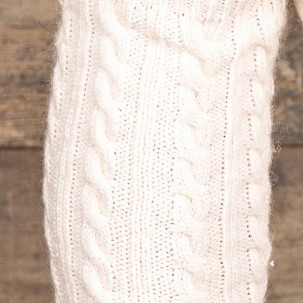 Wool Leg Warmers - Ellegantnaya White