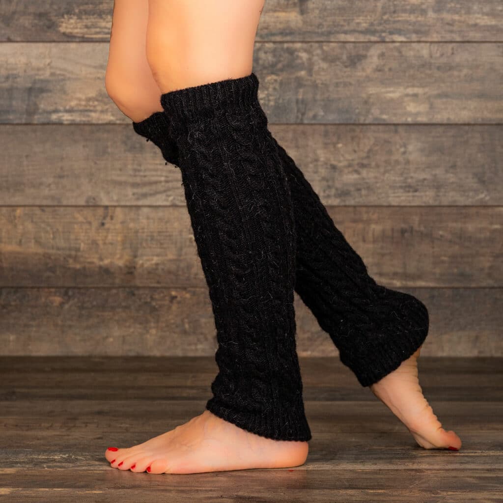 Wool Leg Warmers - Ellegantnaya Black