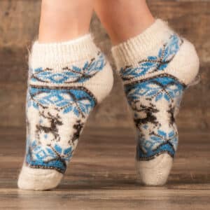 Goat Wool Sneaker Socks - Aznakaeva