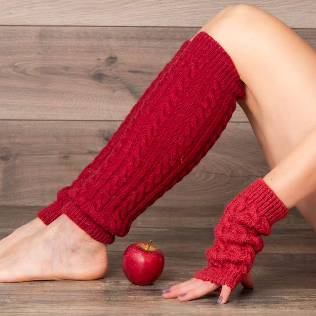 Wool Leg Warmers - Ellegantnaya Red