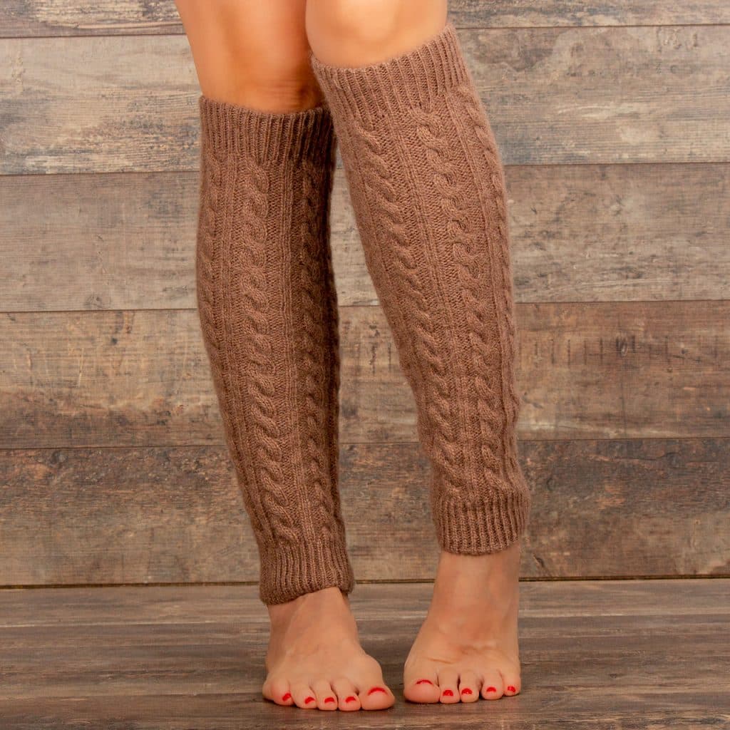 Wool Leg Warmers - Ellegantnaya Brown