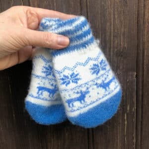 Wool mittens - Golubyenok