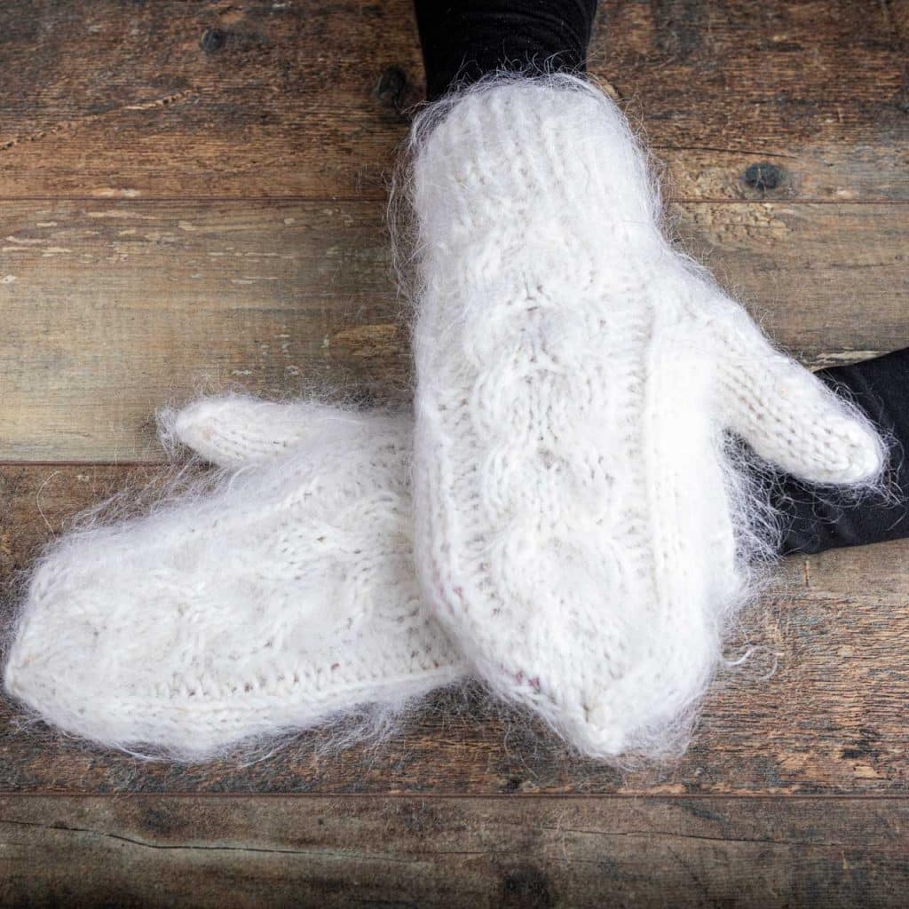 Goat wool mittens - Oefima