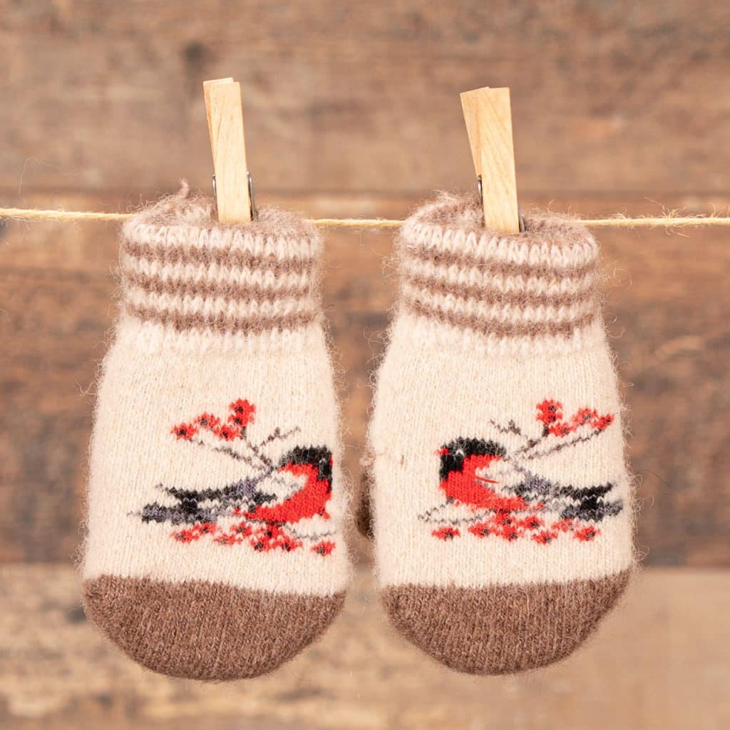 Wool Children's Mittens - Vorobeyka