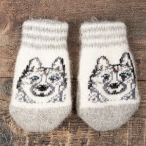 Wool Children's Mittens - Wolf