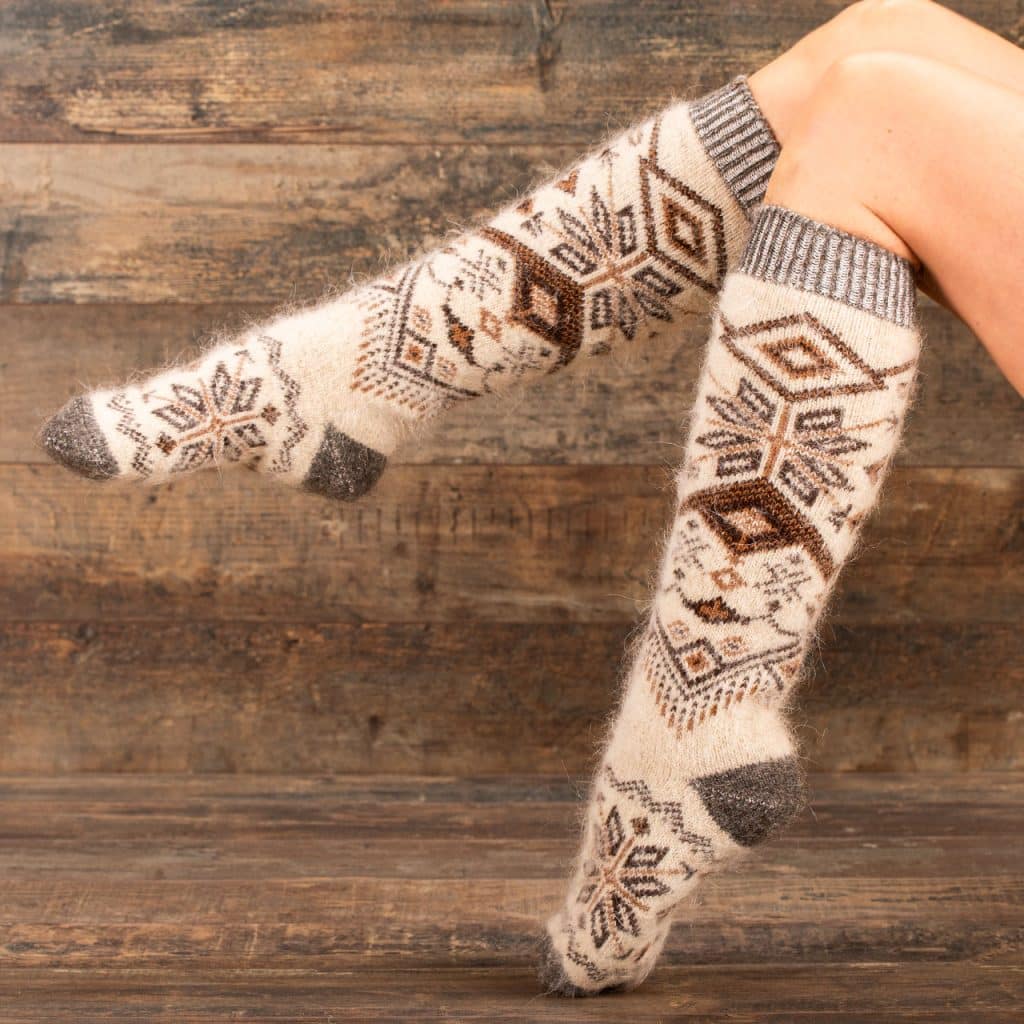 Goat wool knee socks - Zavesa