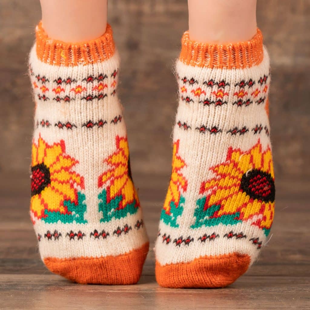 Wool Sneaker Socks - Sunflower